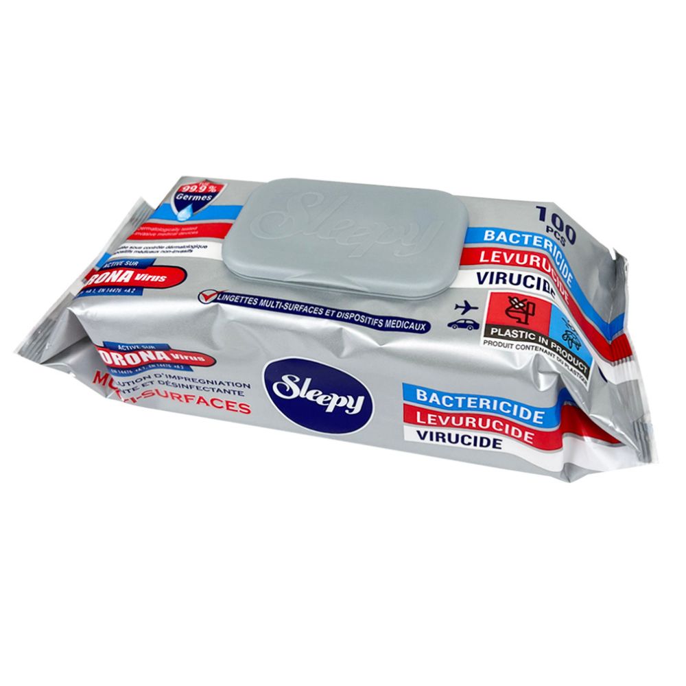 Paquet de 100 lingettes nettoyantes & désinfectante multi-usages