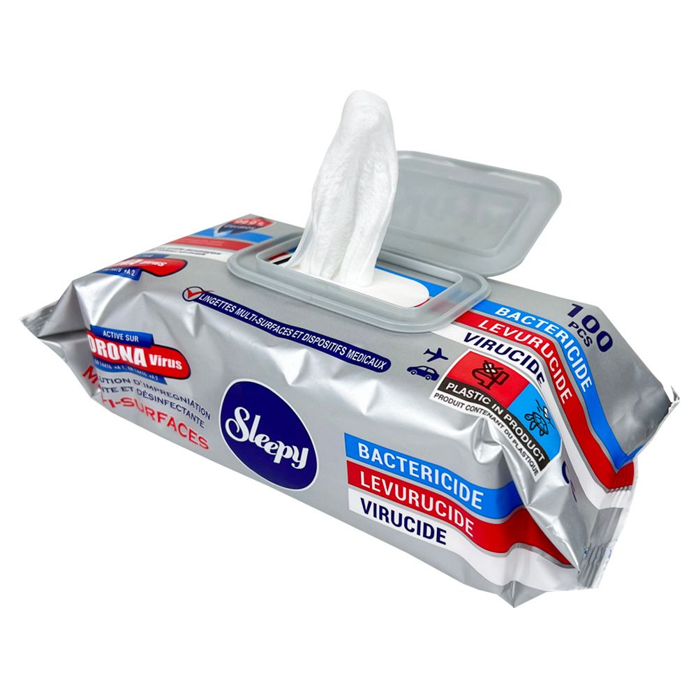 Paquet de 100 lingettes nettoyantes & désinfectante multi-usages