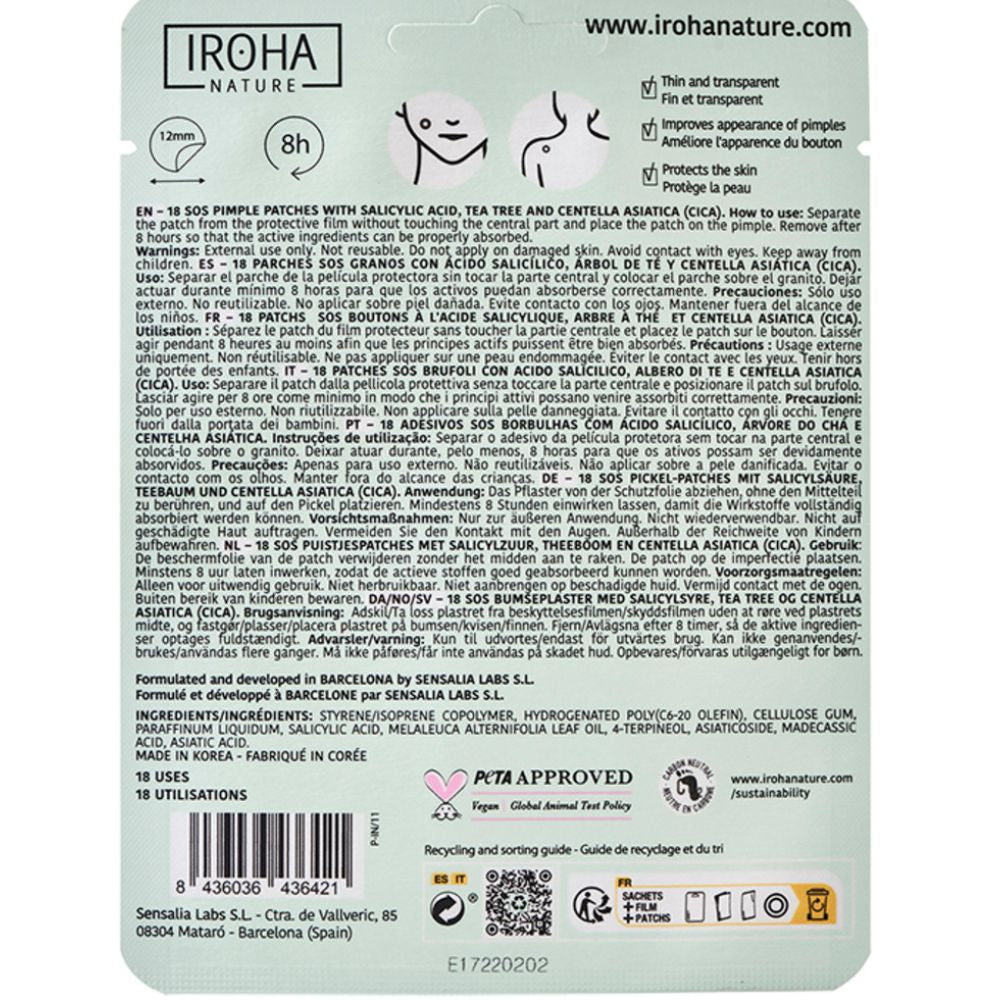 PATCHS SOS BOUTONS Hydrocolloïde - Visage & Corps X18