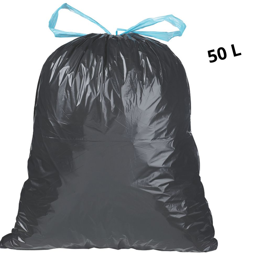 Sacs poubelle à liens coulissants