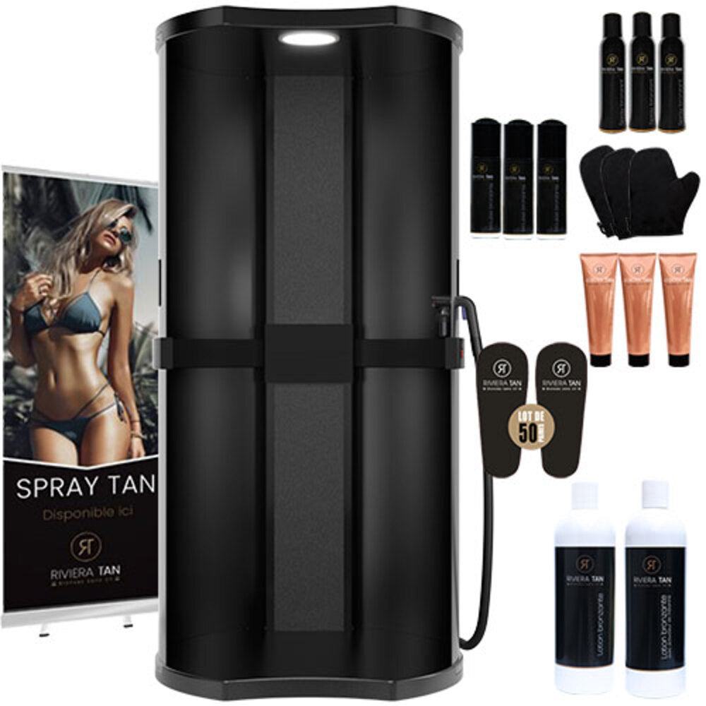 Douche bronzante pulverisation-aspiration