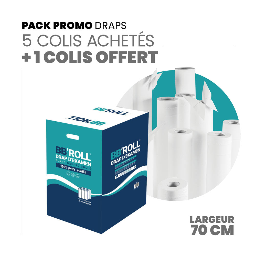 Draps d'examen Gaufrés 70 cm