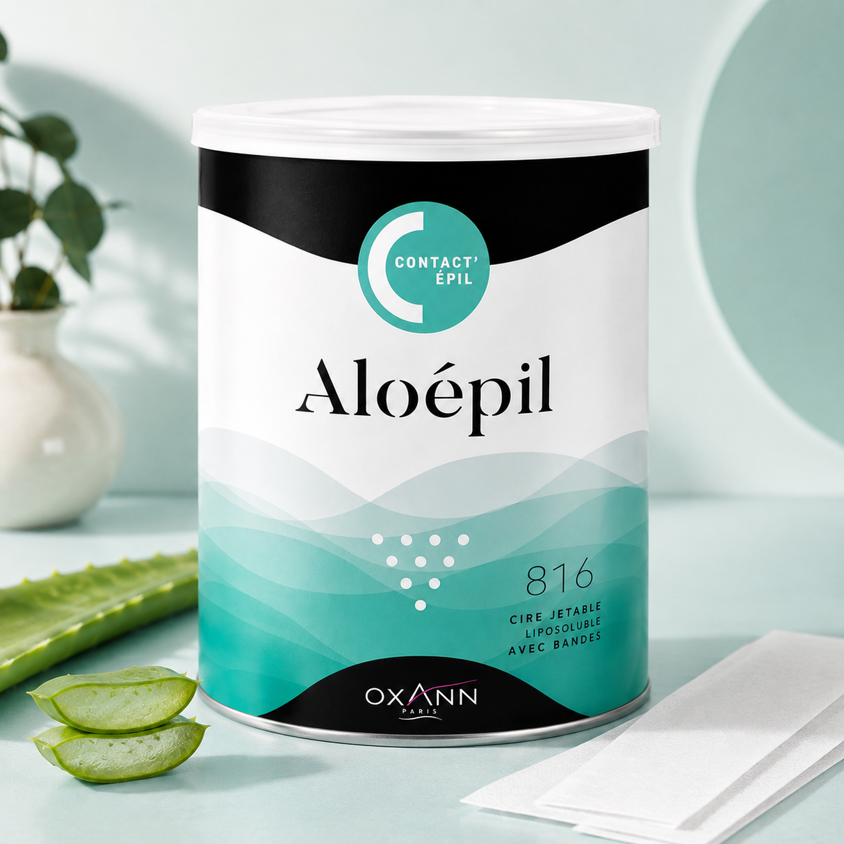 Cire Aloépil avec bandes - Pot 750g
