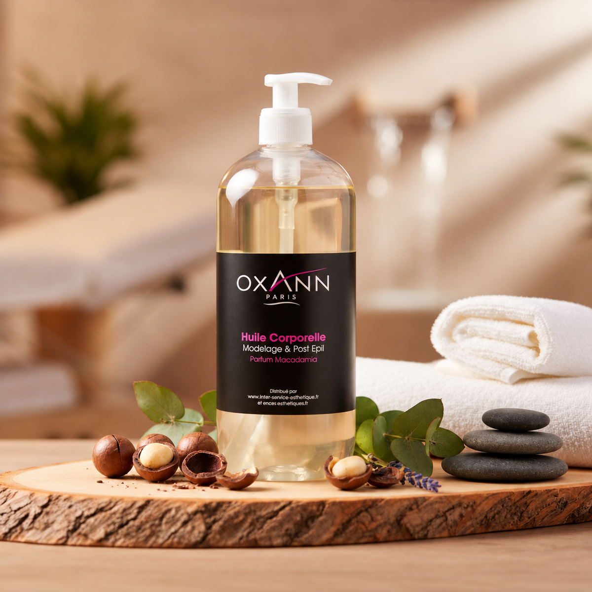 Huile de modelage macadamia - 1 L