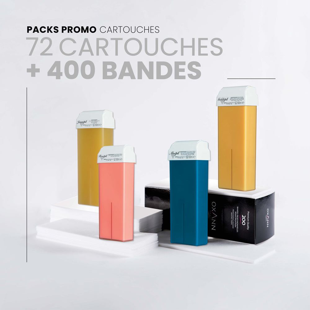 Pack 72 cartouches de cires + 400 bandes offertes