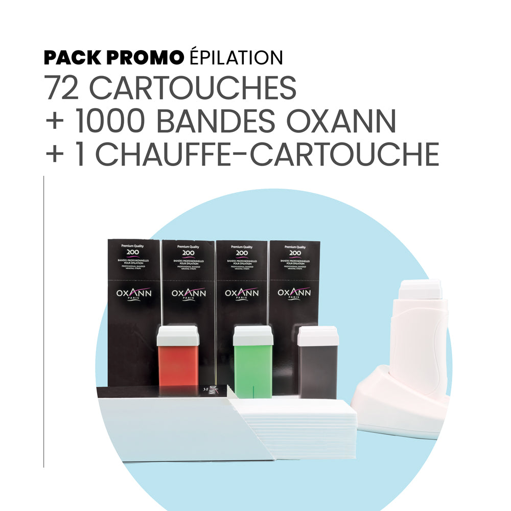 72 cartouches de cires 100 ml + 1000 bandes oxann offertes +1 chauffe cartouche