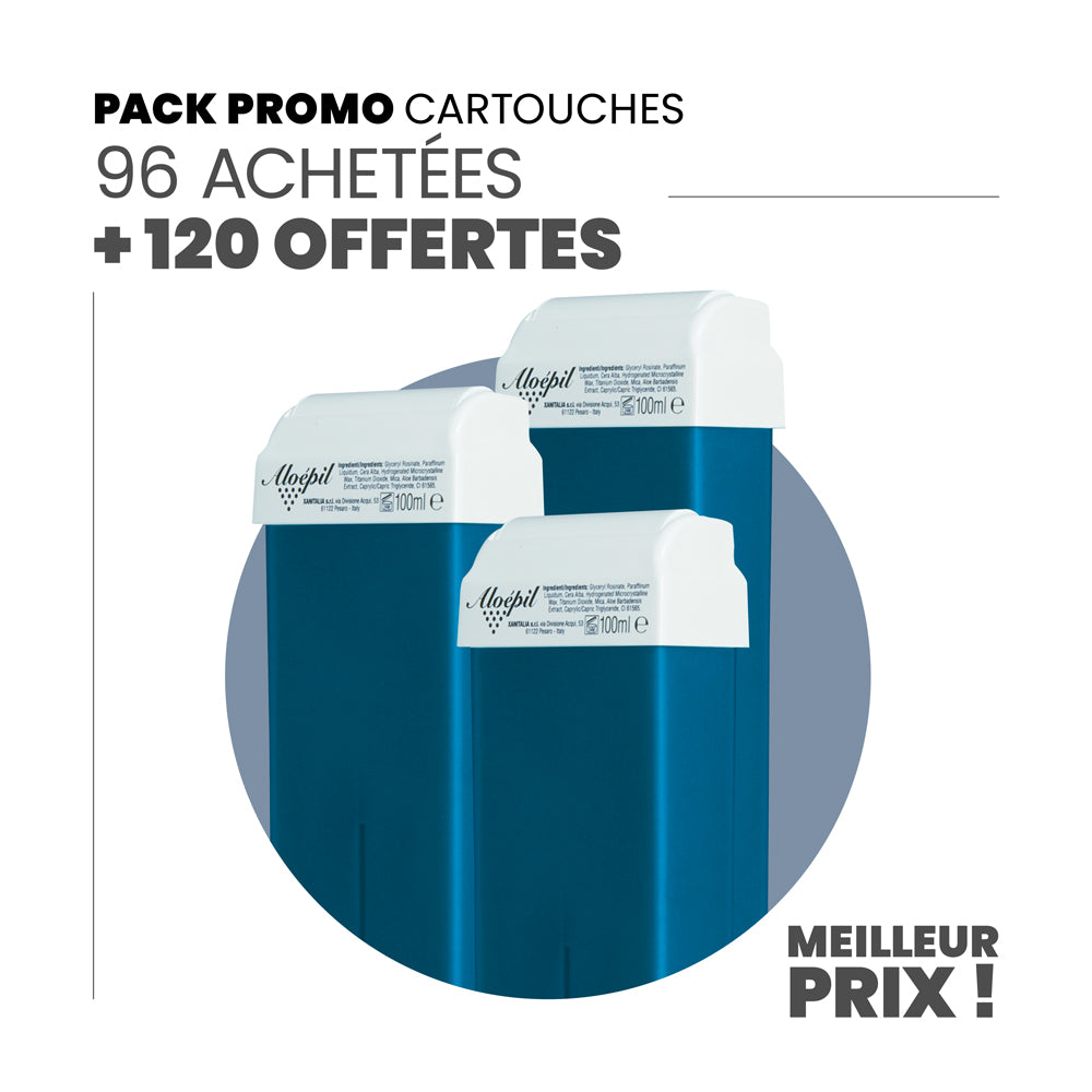 96 cartouches achetées + 120 cartouches offertes