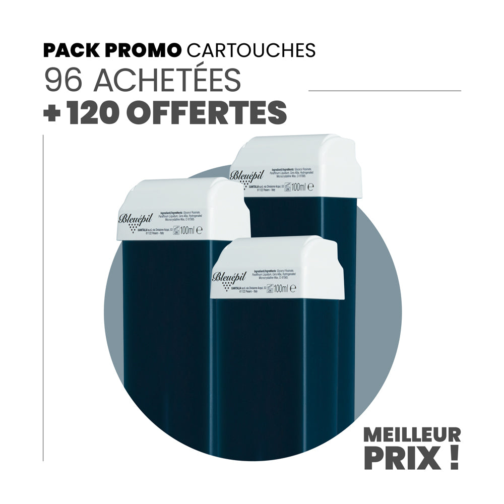 96 cartouches achetées + 120 cartouches offertes