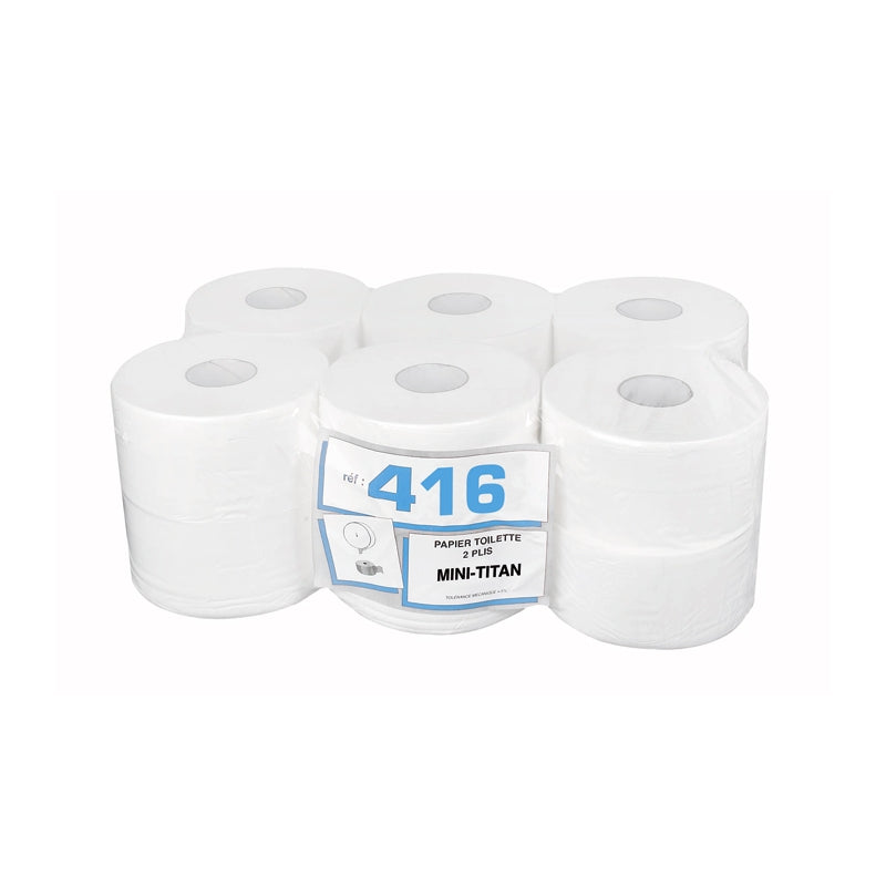 PAPIER HYGIENIQUE ECOLO GREEN MINI TITAN COLIS DE 12