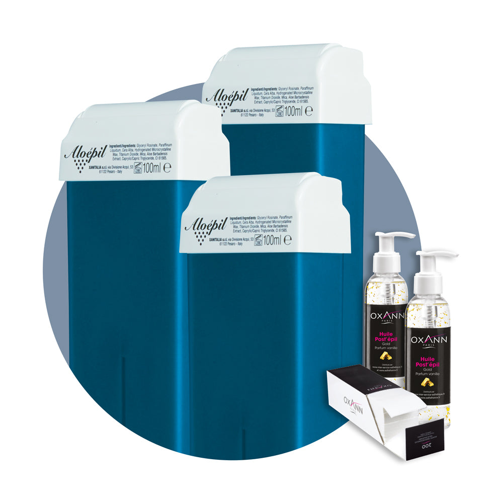 Pack 96 cartouches de cire + 2 huiles postepil + 600 bandes oxann offertes