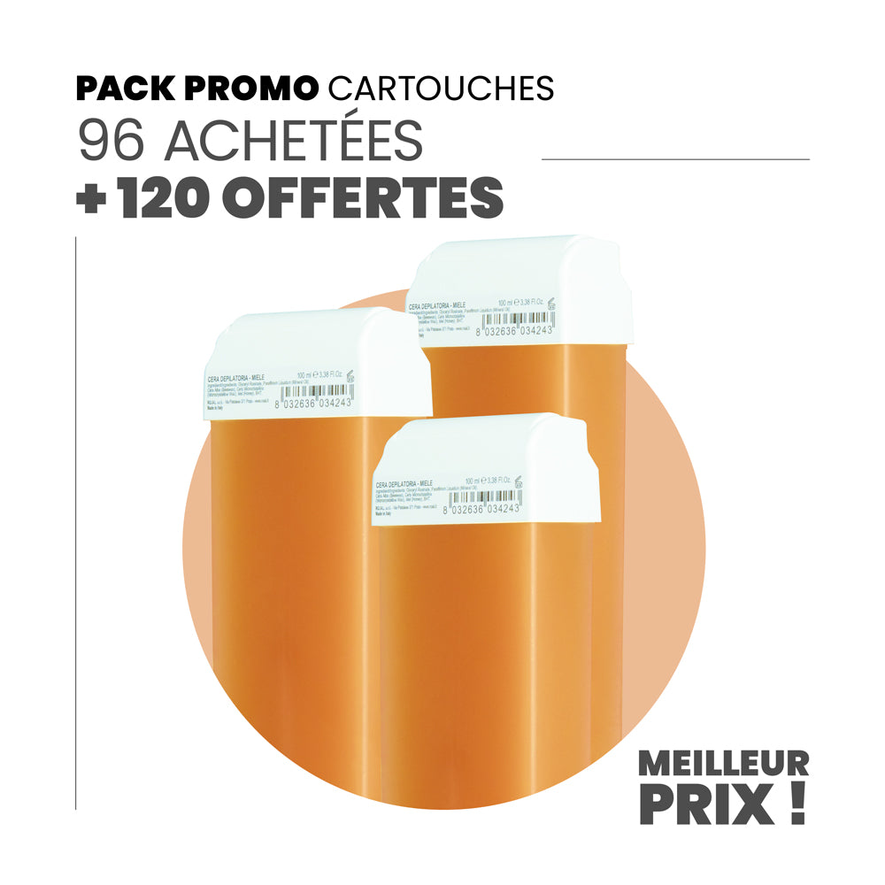 96 cartouches achetées + 120 cartouches offertes