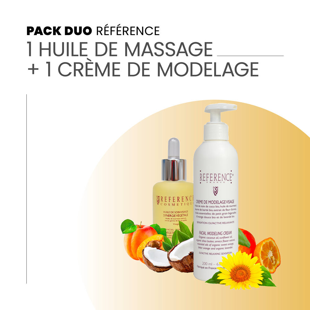 Duo huile et crème modelage