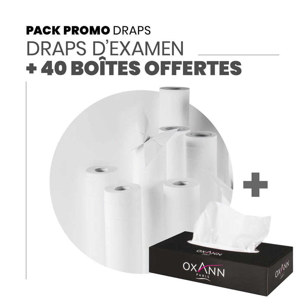 Draps d'examens classiques + 40 boîtes de mouchoirs OFFERTES
