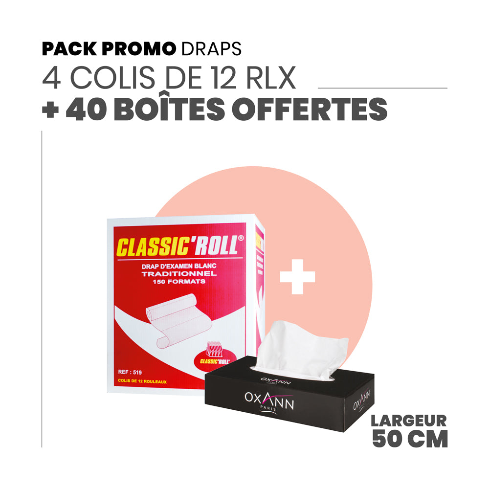 Draps d'examens classiques + 40 boîtes de mouchoirs OFFERTES