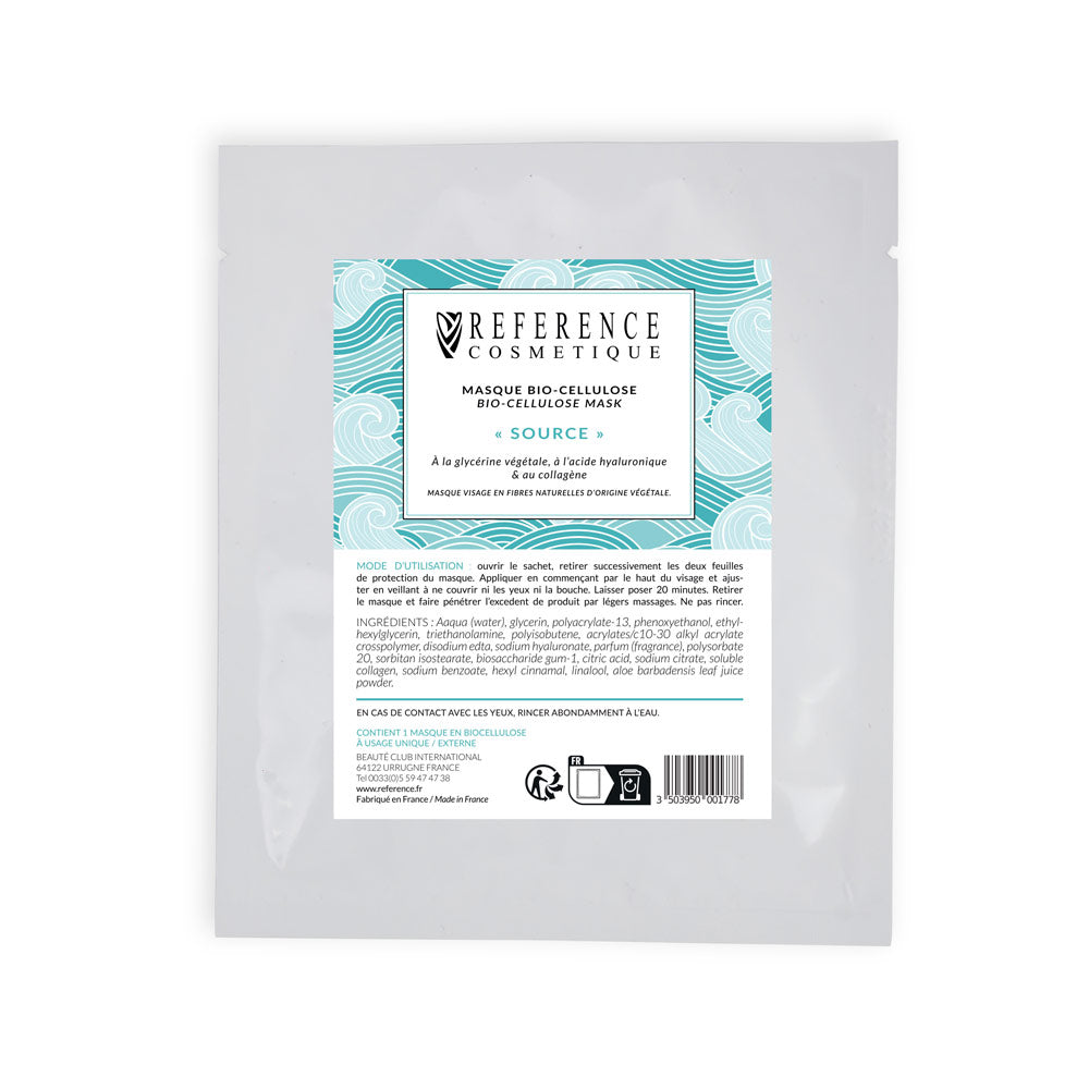 Masque bio-cellulose collagène hydra-repulpant