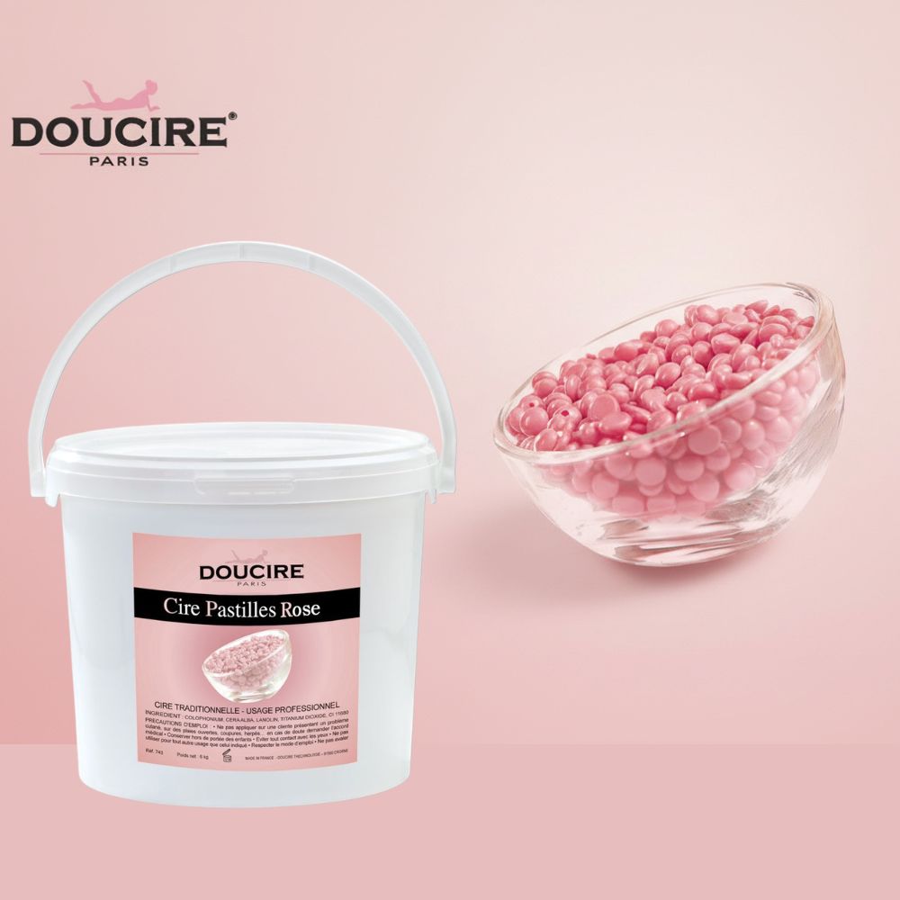 Cire pastille traditionnelle rose nacrée
