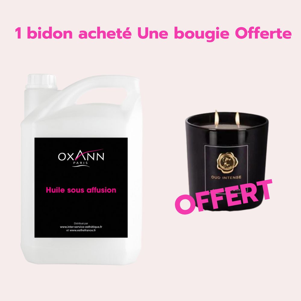 HUILE HAUTE QUALITE  5L +VOTRE BOUGIE PARFUMEE NOIR 2 MECHES OFFERT