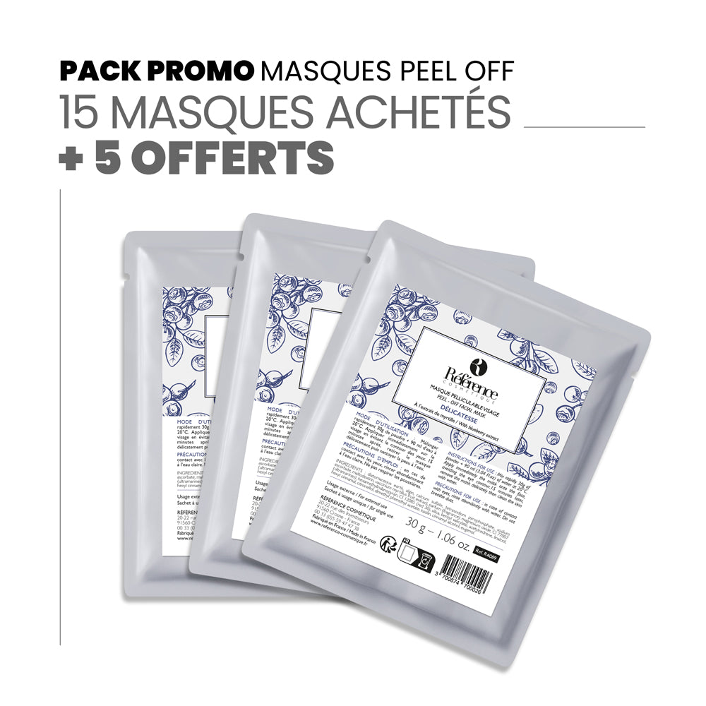 Pack masques peel off 15 + 5 OFFERTS