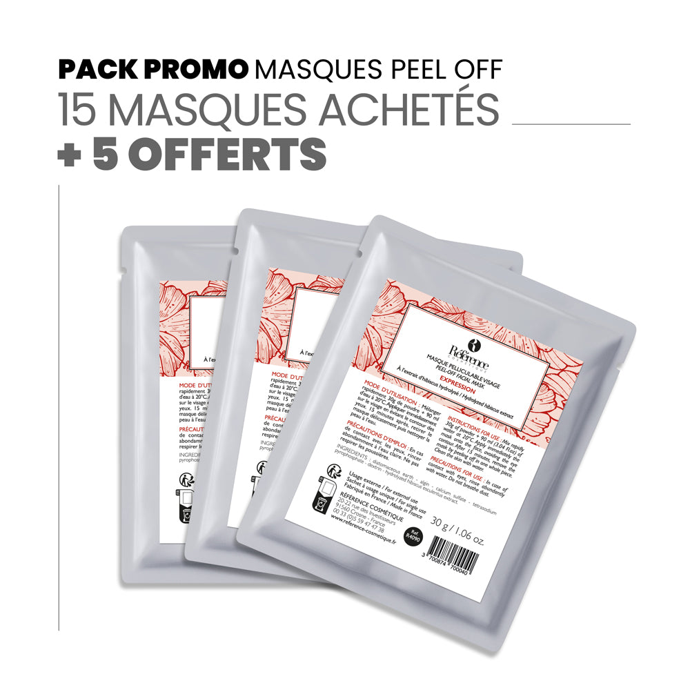 Pack masques peel off 15 + 5 OFFERTS