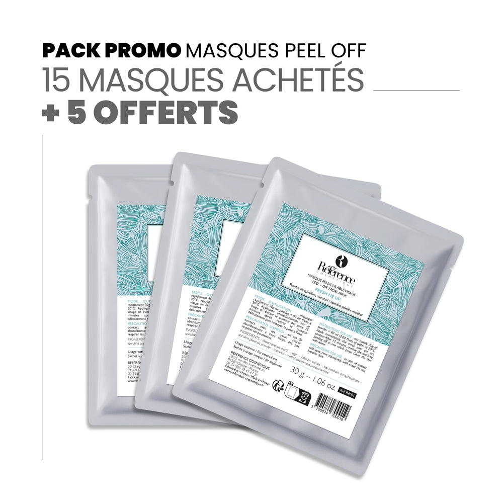 Pack masques peel off 15 + 5 OFFERTS
