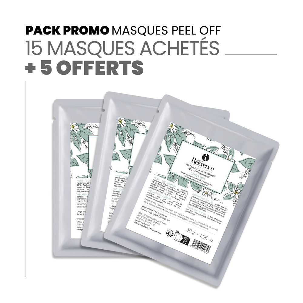 Pack masques peel off 15 + 5 OFFERTS