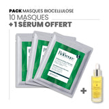 Pack masques bio cellulose + 1 sérum Offert