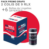 Pack draps gaufrés + 6 Boîtes de lingettes Offertes