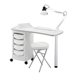 bureau manucure mobile avec lampe de table ( Fin de série )