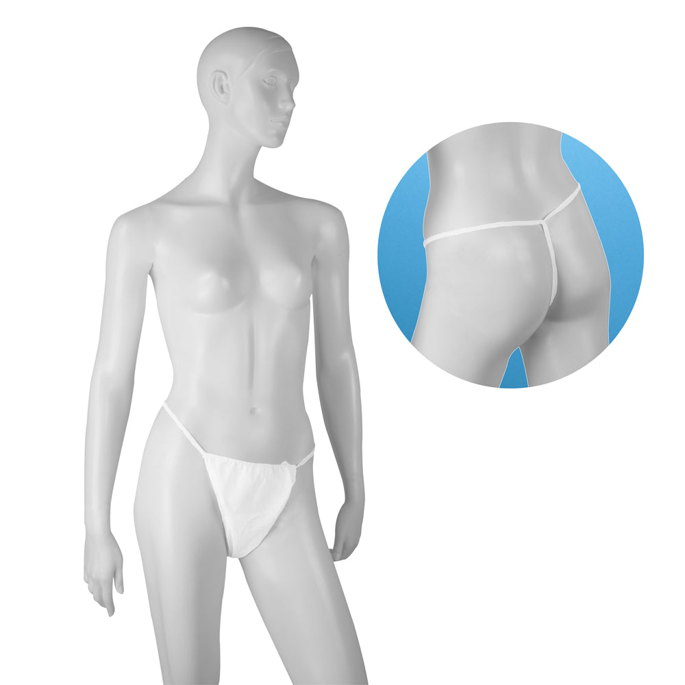 Lot De 20 Strings Jetables - Non Tissé, Taille élastique Unique - Pour Spa, Bronzage, Soins Du Corps, Voyages