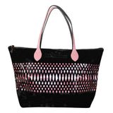 Sac vinyl noir et rose grand format