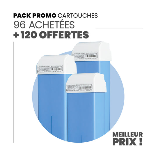 96 cartouches achetées + 120 cartouches offertes