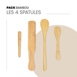 Pack de 4 spatules bambou