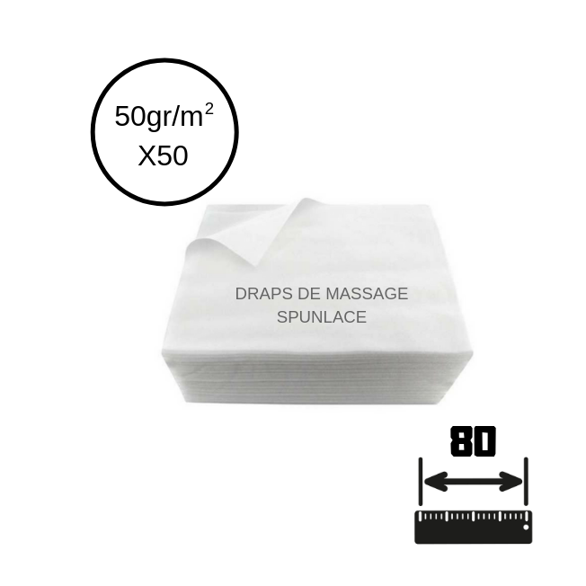 Drap de Massage Spunlace 50 gr/m2 (par 100 pièces) - Grossiste est